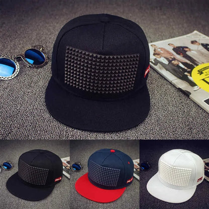Plastic Triangle Flat-Brim Hip Hop Snapback Cap