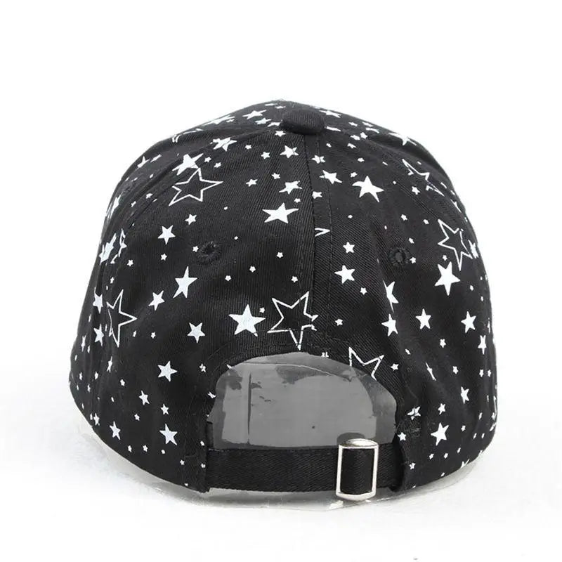 Cotton Star Print Adjustable Baseball Cap