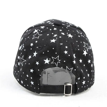 Cotton Star Print Adjustable Baseball Cap