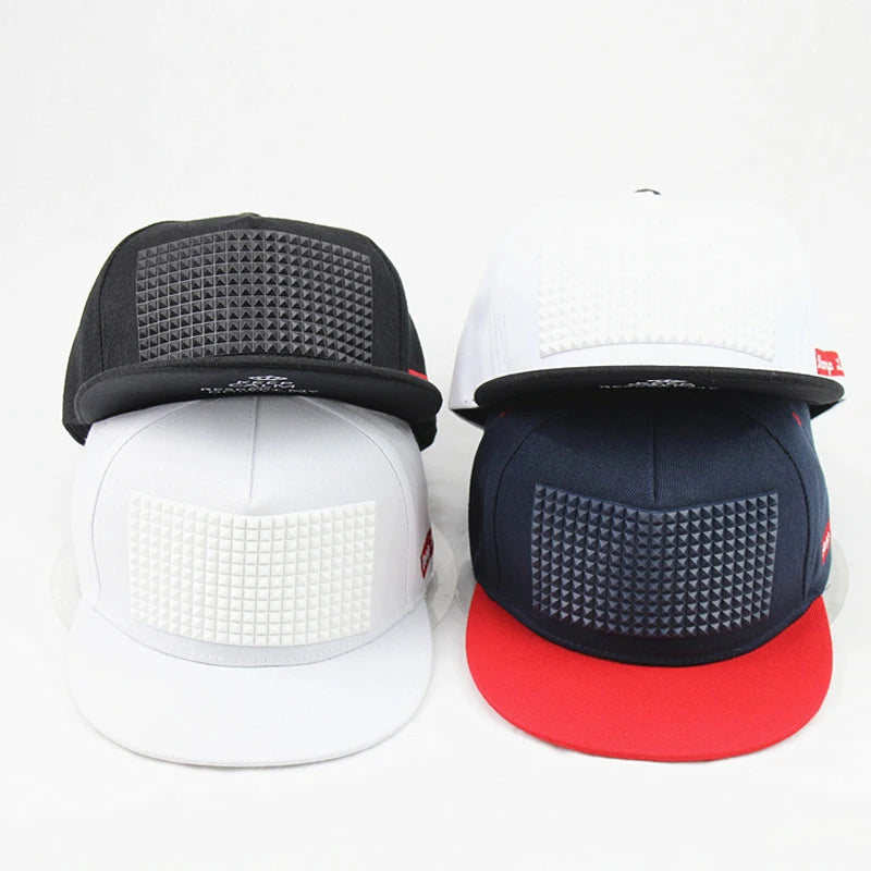 Stereo Offset Print Rubber Pin Snapback Cap