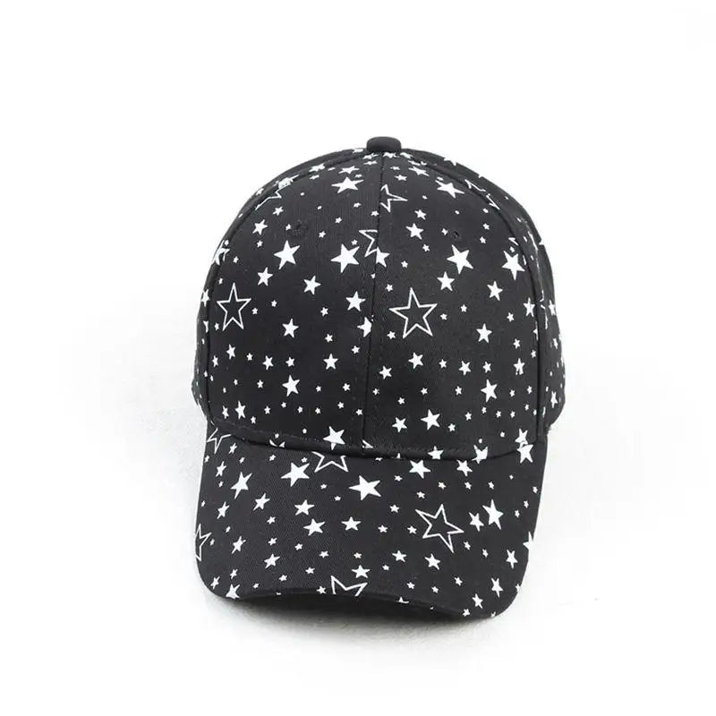 Cotton Star Print Adjustable Baseball Cap