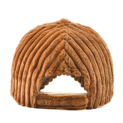 Corduroy Winter Snapback Baseball Cap