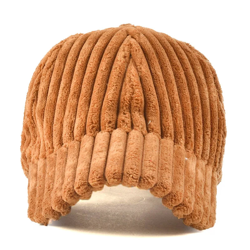 Corduroy Winter Snapback Baseball Cap