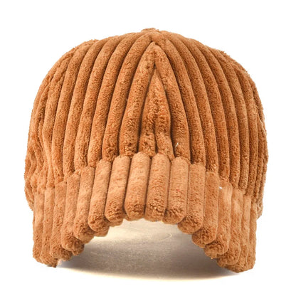 Corduroy Winter Snapback Baseball Cap