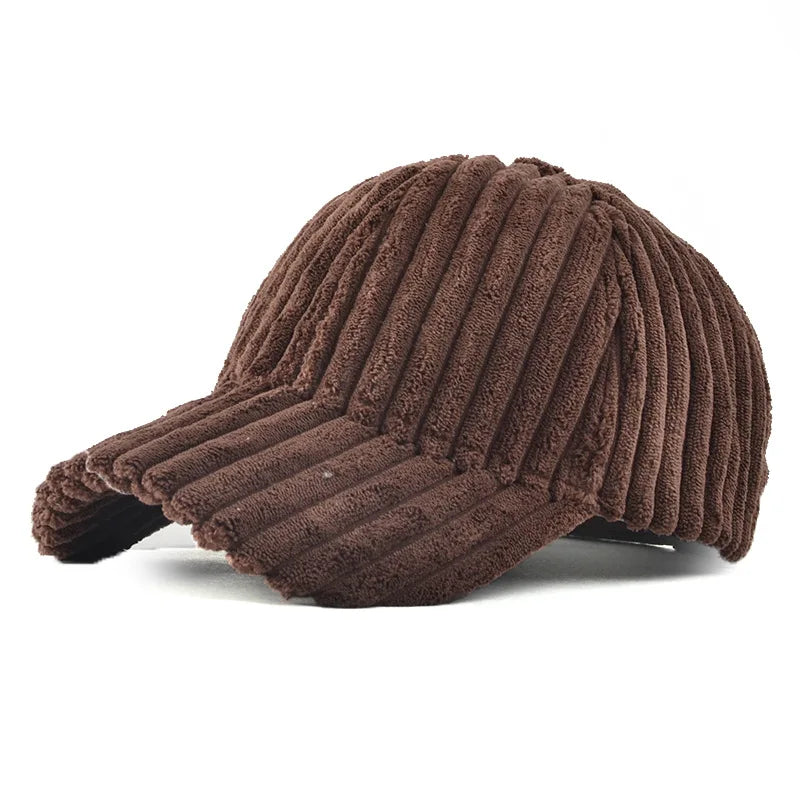 Corduroy Winter Snapback Baseball Cap