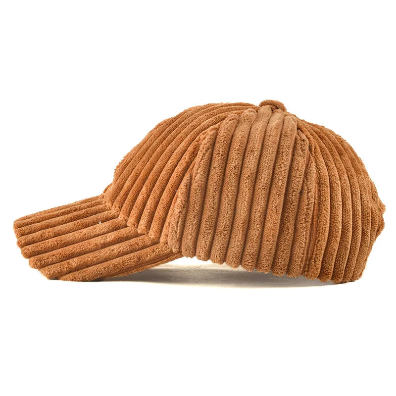 Corduroy Winter Snapback Baseball Cap