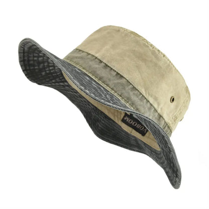 Voboom Men Washed Cotton Bucket Hat