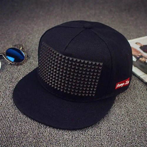 Plastic Triangle Flat-Brim Hip Hop Snapback Cap