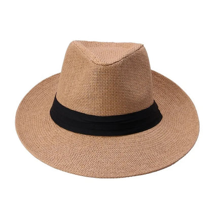Paper Straw Ribbon Jazz Sun Bucket Hat
