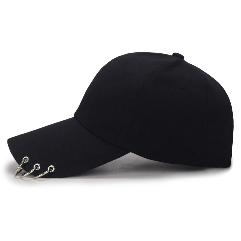 Solid Color Ring Hip Hop Baseball Cap