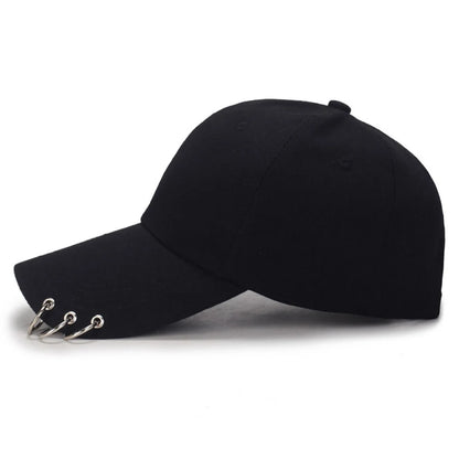 Solid Color Ring Hip Hop Baseball Cap