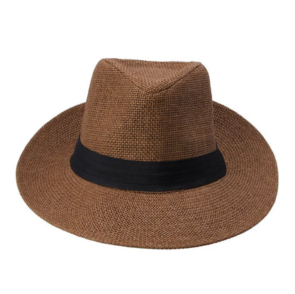 Paper Straw Ribbon Jazz Sun Bucket Hat