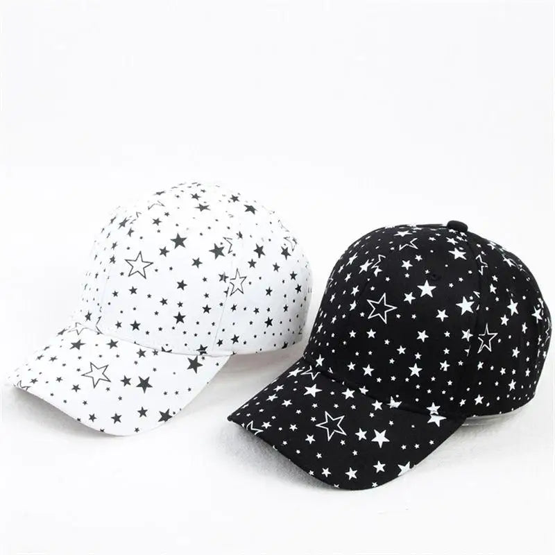 Cotton Star Print Adjustable Baseball Cap