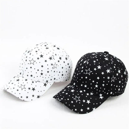 Cotton Star Print Adjustable Baseball Cap