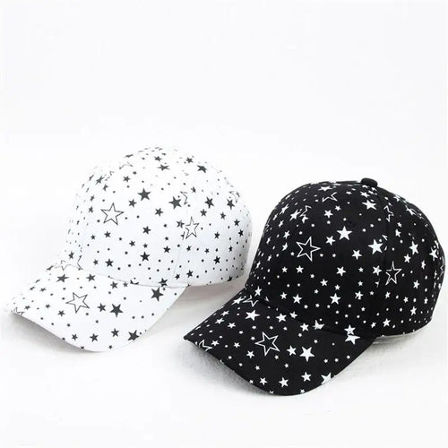Cotton Star Print Adjustable Baseball Cap
