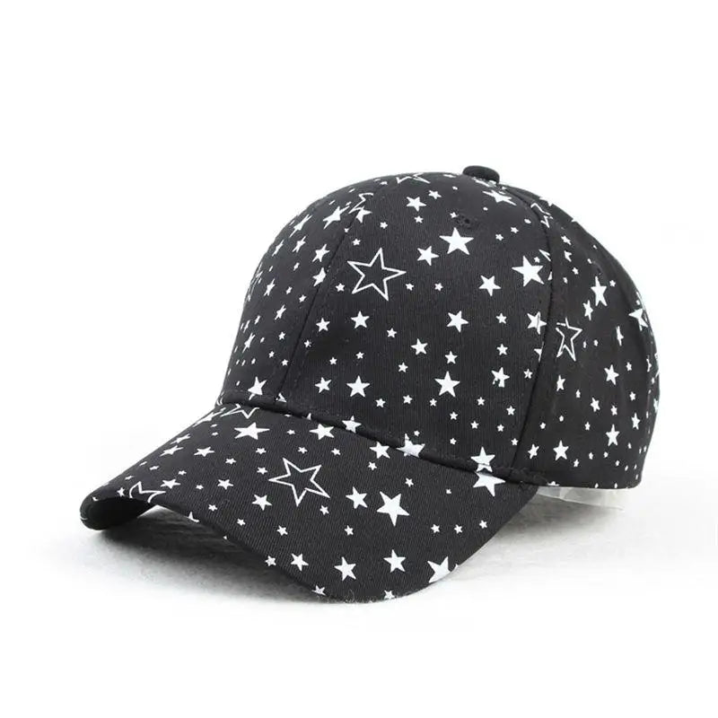 Cotton Star Print Adjustable Baseball Cap