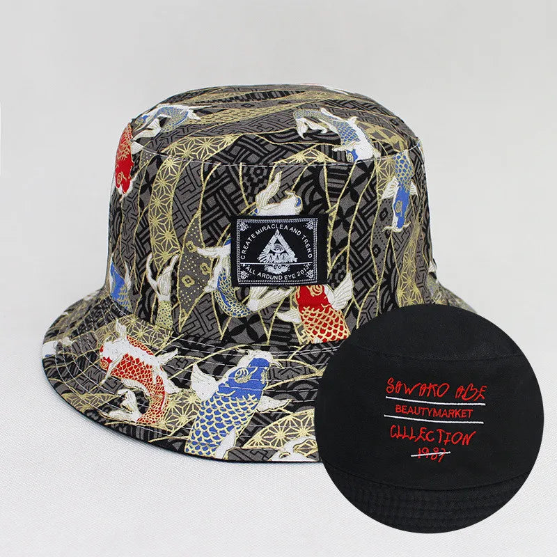 Cotton Print Bucket Hat for Men and Women