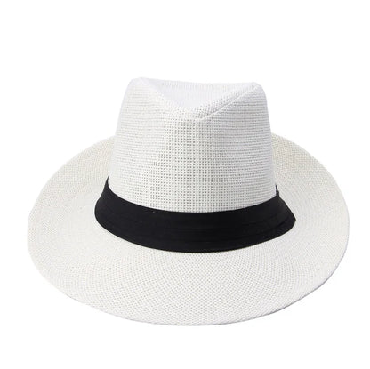 Paper Straw Ribbon Jazz Sun Bucket Hat