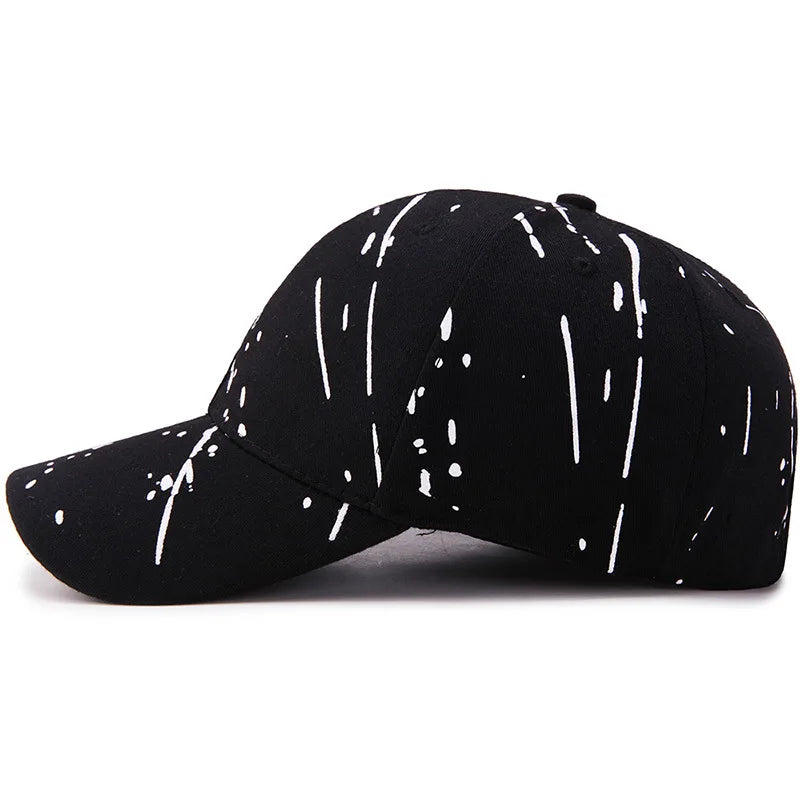 Raindrop Print Cotton Hip Hop Baseball Cap