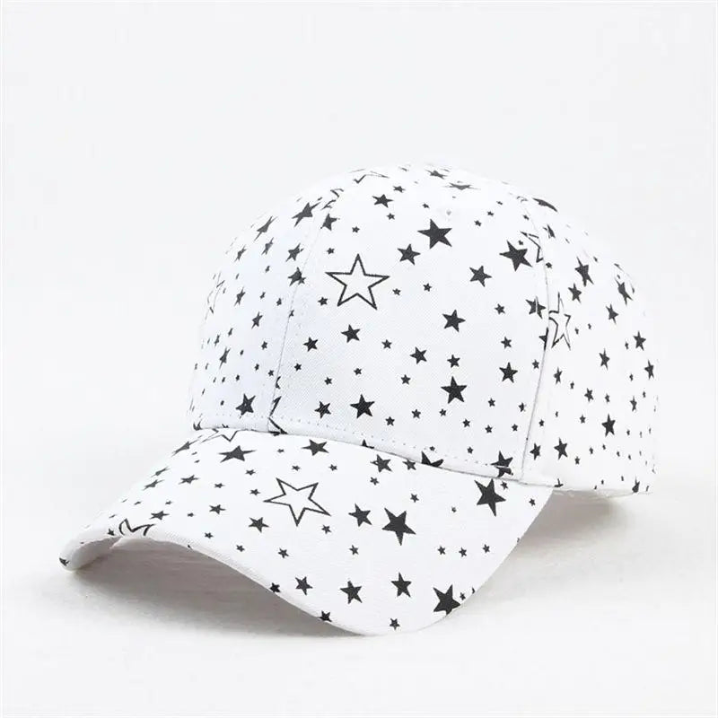 Cotton Star Print Adjustable Baseball Cap