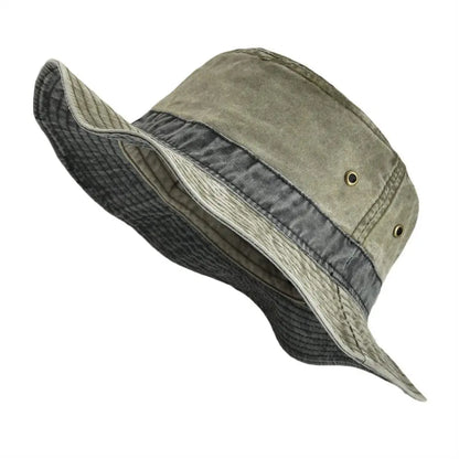 Voboom Men Washed Cotton Bucket Hat