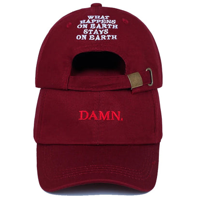 Damn Embroidered Hip Hop Snapback Baseball Cap