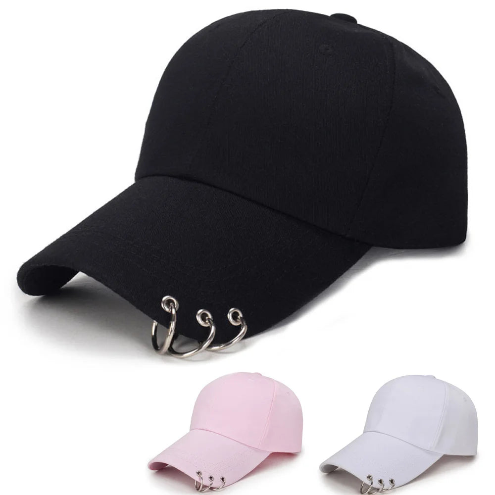 Solid Color Ring Hip Hop Baseball Cap