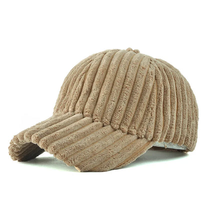 Corduroy Winter Snapback Baseball Cap