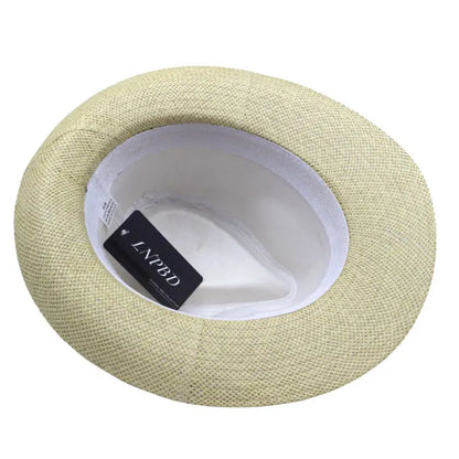 Paper Straw Ribbon Jazz Sun Bucket Hat