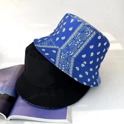 Unisex Cashew Flower Reversible Cotton Bucket Hat