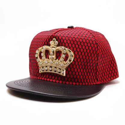 Crown Europe Logo Flat Brim Hip Hop Cap