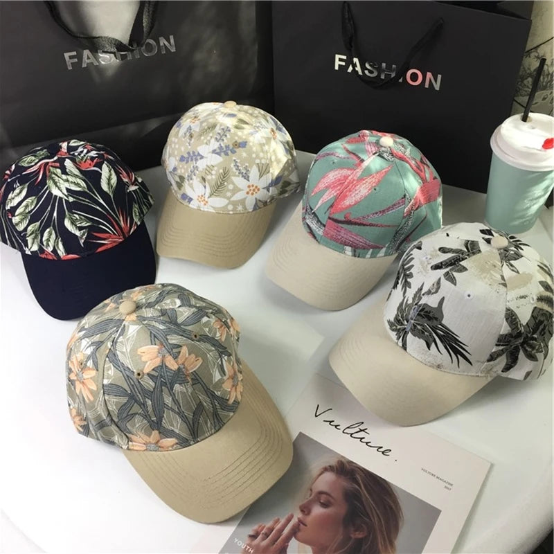 Women’s Floral Print Outdoor Baseball Cap