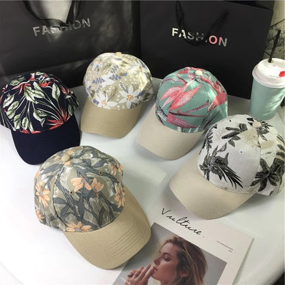 Women’s Floral Print Outdoor Baseball Cap