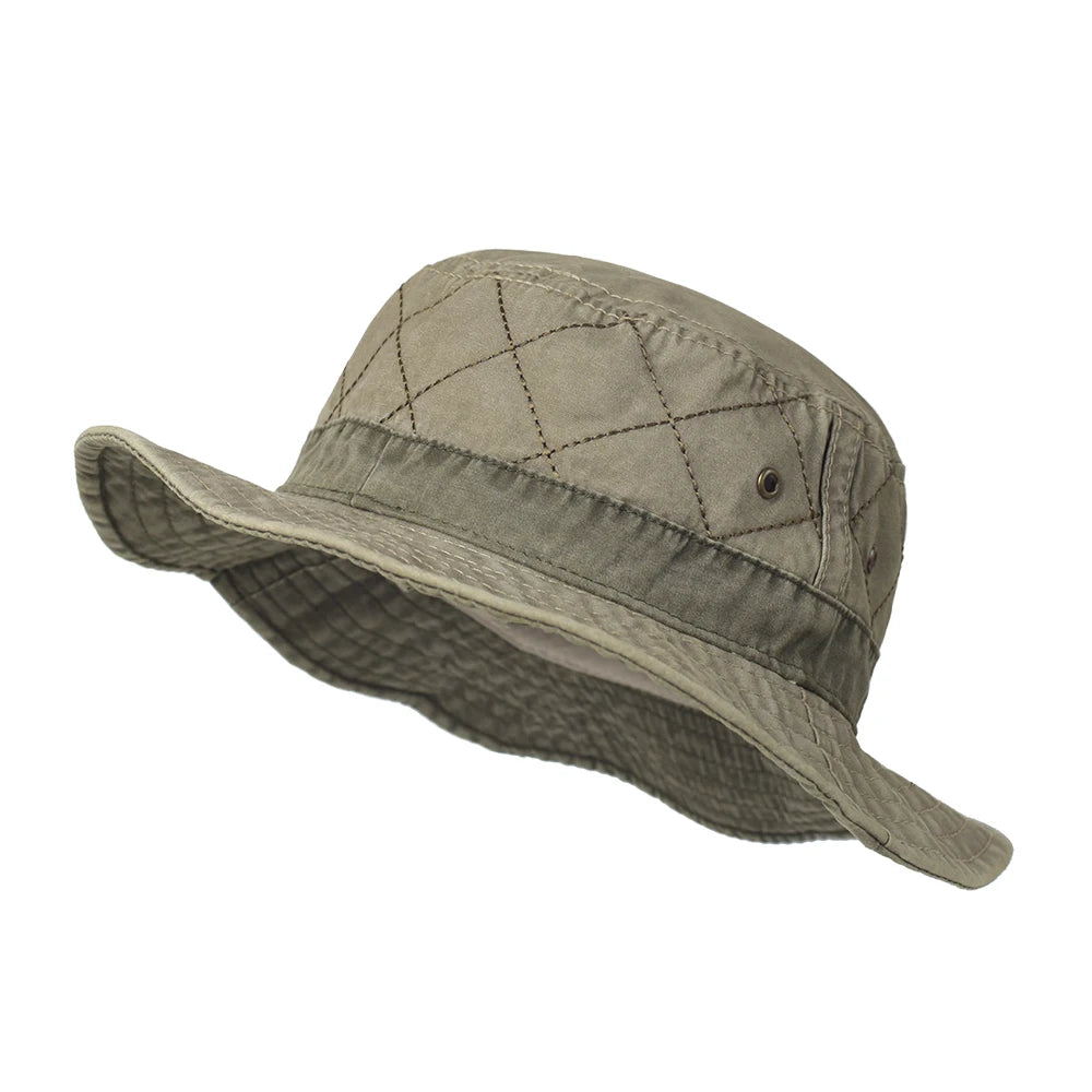 Washed Cotton Unisex Outdoor Fishing Bucket Hat