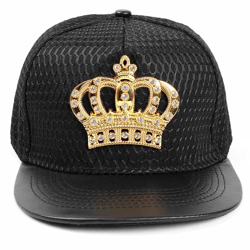 Crown Europe Logo Flat Brim Hip Hop Cap