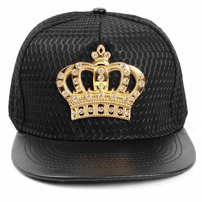 Crown Europe Logo Flat Brim Hip Hop Cap
