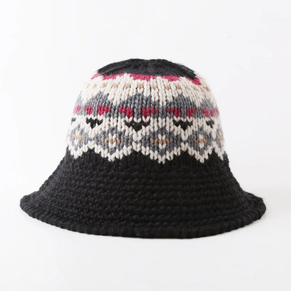 Thickened Warm Knitted Winter Bucket Hat