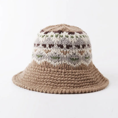 Thickened Warm Knitted Winter Bucket Hat