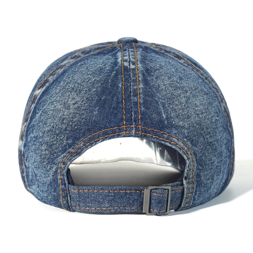 Unisex Vintage Washed Denim Baseball Cap