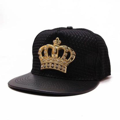 Crown Europe Logo Flat Brim Hip Hop Cap