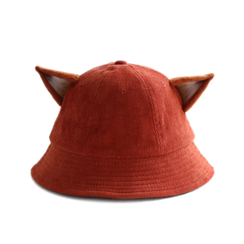 Women Fox Ears Summer Sun Bucket Hat
