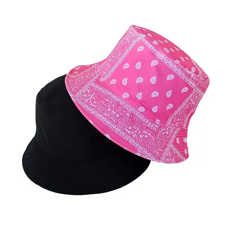 Unisex Cashew Flower Reversible Cotton Bucket Hat