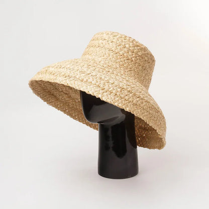 Women's Wide Brim Raffia Bucket Hat