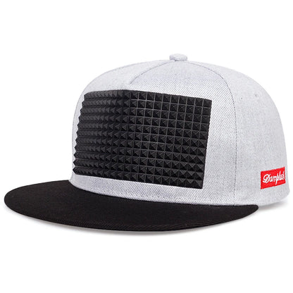 Plastic Triangle Flat-Brim Hip Hop Snapback Cap
