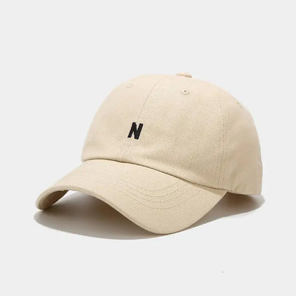 Letter N Embroidered Cotton Baseball Cap