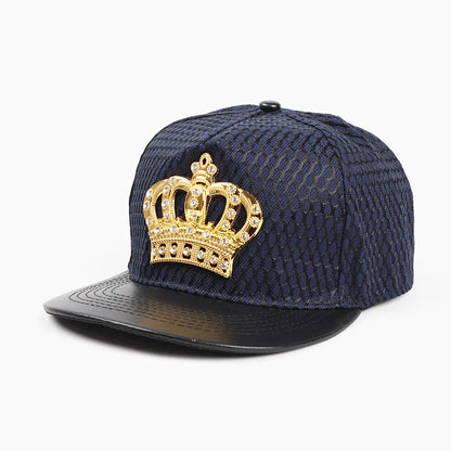 Crown Europe Logo Flat Brim Hip Hop Cap