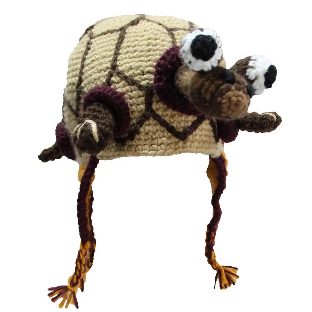 Knitted Tortoise Earmuff Braided Bucket Hat