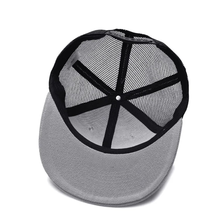 Adult Solid Color Mesh Hip Hop Snapback Cap