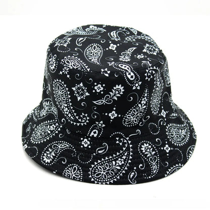 Unisex Cashew Flower Reversible Cotton Bucket Hat