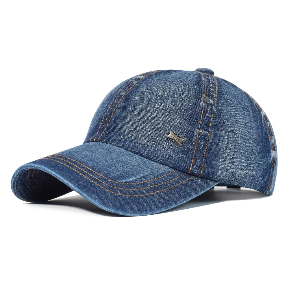Unisex Vintage Washed Denim Baseball Cap